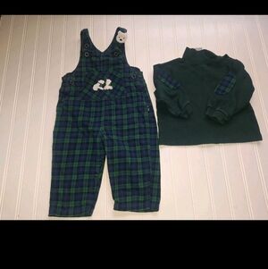 Vintage Le Top Boys 18mo Overalls And Top Cute! (Eb30P)